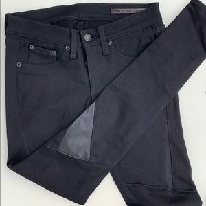 RAG & BONE blackout skinny jeans with accents